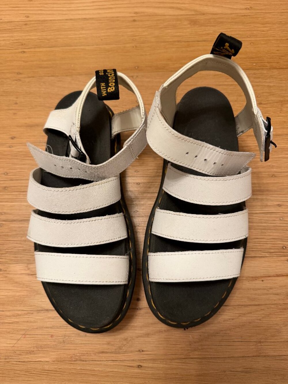 Dr. Martens Voss White Leather Platform Sandals EU 39